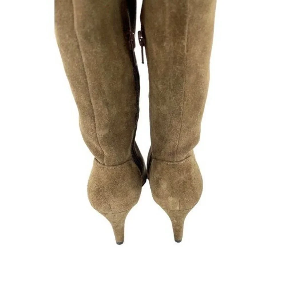 Vince Camuto Cherline Brown Suede Leather Over the Knee Boots SZ 6 New
